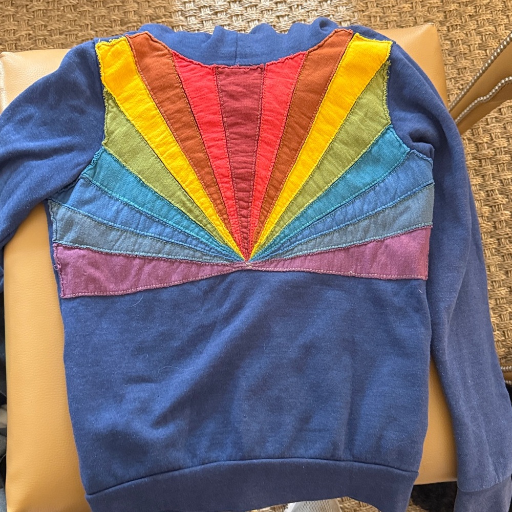 Aviator Nation Kids Blue Zip-Up Hoodie sz 12